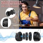 Llermuss Earmuffs for Noise Reduction SNR 30dB Hearing Protection Safety Earmuffs Adjustable Ear Protectors Ear Protection for Mowing Hunting Construction Concert