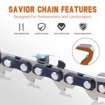 Savior 71PM3-64 12 Inch Pole Saw Chain, 1/4" Pitch .043" Gauge 64 Drive Links for 3670-005-0064, 12 Inch Chainsaw Chain Fits Stihl MSA120 C-B MSA140 C-B MSA160 C-B HT103 and More
