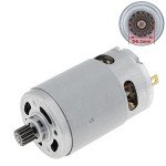 Geynutaly 21V RS550 Motor 14 Teeth Suitable for 4/6 Inch Cordless Mini Logging Saw Chainsaw Tool Accessories, Silver