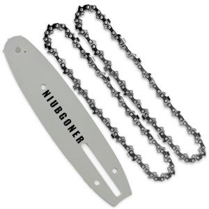 8 inch Chainsaw Guide Bar & Chain Combo,Pole Saw Replacement for Trimmer Plus PS720,for Harbor Freight Portland 62896 63190 68862,for Bauer 64996,for Sun Joe SWJ800E,SWJ802E(Bar& 2 Chains)