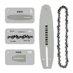 8 inch Chainsaw Guide Bar & Chain Combo,Pole Saw Replacement for Trimmer Plus PS720,for Harbor Freight Portland 62896 63190 68862,for Bauer 64996,for Sun Joe SWJ800E,SWJ802E(Bar& 2 Chains)