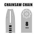 8 inch Chainsaw Guide Bar & Chain Combo,Pole Saw Replacement for Trimmer Plus PS720,for Harbor Freight Portland 62896 63190 68862,for Bauer 64996,for Sun Joe SWJ800E,SWJ802E(Bar& 2 Chains)