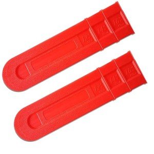 2 Packs Chainsaw Chain Cover, 16inch Chainsaw Bar Cover, Suitable for 12 "14" 16" Chain Saw Bar Protective Cover, Scabbard Guard, Plastic Durable Cutter Parts Tools Plate Protect Anti Scratch.Red