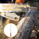 Vin Beauty 3 PCS 5/32 inch Chainsaw Sharpening File, Round Chainsaw Chain Sharpening Files Steel Chainsaw File Chainsaw Sharpener File with Plastic Handle Chainsaw Files for Chainsaw Sharpening