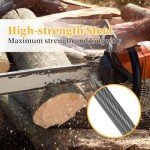 Vin Beauty 3 PCS 5/32 inch Chainsaw Sharpening File, Round Chainsaw Chain Sharpening Files Steel Chainsaw File Chainsaw Sharpener File with Plastic Handle Chainsaw Files for Chainsaw Sharpening