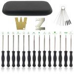 14 Carburetor Adjustment Tool Kit With Double D Single D 530035560 Splined Carburetor Jet Cleaner Brush for 2-Cycle Trimmer Chainsaw Lawn mower Small Engine Compatible Craftsman Poulan Troy bilt etc
