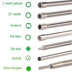 14 Carburetor Adjustment Tool Kit With Double D Single D 530035560 Splined Carburetor Jet Cleaner Brush for 2-Cycle Trimmer Chainsaw Lawn mower Small Engine Compatible Craftsman Poulan Troy bilt etc