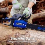 BILT HARD 18 Inch Gas Chainsaw, 46cc 2.4 HP Gas Power Chain Saw with Automatic Oiler, 2-Cycle Engine, Petrol Handheld Gasoline Chainsaws for Wood Cutting