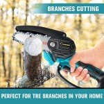 Saker Mini Chainsaw,4 Inch Portable Electric Chainsaw Cordless,Handheld Chain Saw Pruning Shears Chainsaw for Tree Branches, Courtyard, Household and Garden (Only 2*Chains)