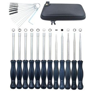 AiBiCi Carburetor Adjustment Tool with cleaning kit for 2-Cycle Small Engine String Trimmer Weedeater Chainsaw Pack of 12