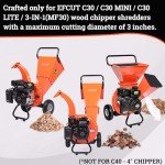 EFCUT Replacement Blades for C30/C30 Mini/C30 Lite/3 in 1 Wood Chippers Shredders Mulchers, High Speed Steel Cutting Knives, Pack of 4