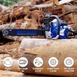 BILT HARD 20 Inch Gas Chainsaw, 53cc 2.7 HP Gas Power Chain Saw with Automatic Oiler, 2-Cycle Engine, Petrol Handheld Gasoline Chainsaws for Wood Cutting