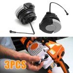 laffoonparts 3 Pcs Chainsaw Gas Cap, Replacement for Stihl FS90R FS90 FS100 FS110 HT100 HT101 MS192T MS200 MS290 MS380 Fuel Cap Brushcuter Hedge Trimmer Pole Pruner Blower, Chainsaw Oil Cap