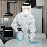 Zimchado Hazmat Suits Disposable Long Sleeve Gloves Full Body Paint Suit And Face Shield Shoe Cover Reusable Pair of Gloves (Small)