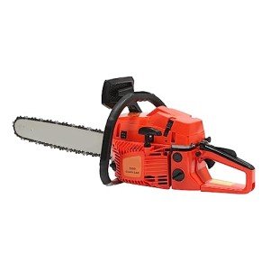Gas Powered Chainsaw, 58CC 2 Stroke Gas Chainsaw Saws Lightweight Portable Little Saw Fast Cutting Labor-saving Gas Sawing Handheld Cutting Wood Chainsaw Logging Machine