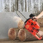 Gas Powered Chainsaw, 58CC 2 Stroke Gas Chainsaw Saws Lightweight Portable Little Saw Fast Cutting Labor-saving Gas Sawing Handheld Cutting Wood Chainsaw Logging Machine