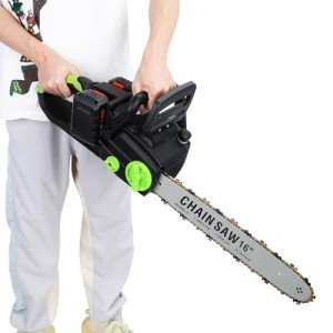 Weed Wacker 16 Inch Cordless Chainsaw, Brushless Motor Electric Chainsaw, Battery Powered Chainsaw with 2 x 4Ah Batteries, Auto-Lubrication Chain Saw for Tree Felling, Pruning, Logging and Firewood