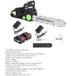 Weed Wacker 16 Inch Cordless Chainsaw, Brushless Motor Electric Chainsaw, Battery Powered Chainsaw with 2 x 4Ah Batteries, Auto-Lubrication Chain Saw for Tree Felling, Pruning, Logging and Firewood