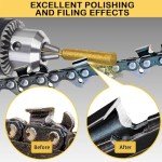 GIWOSK 72Pcs Diamond Chainsaw Sharpener Kits 1/8" Shank, High Hardness Titanium Plated Burr Grinding Stone Chainsaw Sharpening Kit Diamond for Stone Jewelry Wood Crafts, 5/32'', 3/16'', 7/32''
