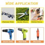 GIWOSK 72Pcs Diamond Chainsaw Sharpener Kits 1/8" Shank, High Hardness Titanium Plated Burr Grinding Stone Chainsaw Sharpening Kit Diamond for Stone Jewelry Wood Crafts, 5/32'', 3/16'', 7/32''