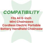 BYANE 6 Inch Mini Cutter Chainsaw Chain, 2024 New Version, 6 Inch 1/4" LP Pitch, .043'' Gauge, 37 Drive Links, Fits All 6 inch Cordless Electric Portable Battery Handheld Chainsaws (4 Chains)