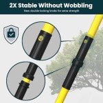 Dremmt 27 FT Pole Saws for Tree Trimming, [Ultra Sturdy] Tree Pruner with Thickened Saw Blade and Scissors for Tree Trimmer, Pole Cutter for Backyard and Garden, Bush Cutting and Pruning of Palm Trees