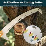 Dremmt 27 FT Pole Saws for Tree Trimming, [Ultra Sturdy] Tree Pruner with Thickened Saw Blade and Scissors for Tree Trimmer, Pole Cutter for Backyard and Garden, Bush Cutting and Pruning of Palm Trees