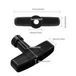2 Packs Pull Cord Handle, Gasoline Engine Pull Starter Handle Grip, Lawn Mower Pull Handle for Generator, Chainsaw, Trimmer Edger Brush Cutter Engine Parts, 2.84Inch Long and 0.65Inch Width Handle