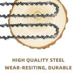 18 Inch Chainsaw Chain .325" Pitch .050'' Gauge 72 Drive Links, 18-Inch Replacement Chains Compatible with Husqvarna 440 445, Echo Craftsman and more - 2 Chains