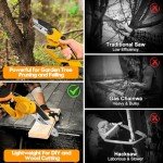Cordless Mini Chainsaw 8 Inch for Dewalt 20V MAX Battery Powered (NO Battery), Mini Electric Chainsaw Cordless Hand Chainsaw, Portable Small Rechargeable Pruning Chain Saw for Wood Cut Tree Trimming
