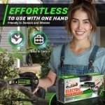 Easy Handle and Powerful Mini Chainsaw Cordless with Automatic Oiler and Light, 2pcs 24V 3000mAh Battery Powered Chainsaw, Small Hand Electric Chainsaw for Tree Branches/Courtyard/Household/Garden