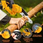 Cordless Mini Chainsaw 8 Inch for Dewalt 20V MAX Battery Powered (NO Battery), Mini Electric Chainsaw Cordless Hand Chainsaw, Portable Small Rechargeable Pruning Chain Saw for Wood Cut Tree Trimming
