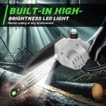 Easy Handle and Powerful Mini Chainsaw Cordless with Automatic Oiler and Light, 2pcs 24V 3000mAh Battery Powered Chainsaw, Small Hand Electric Chainsaw for Tree Branches/Courtyard/Household/Garden