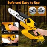 Cordless Mini Chainsaw 8 Inch for Dewalt 20V MAX Battery Powered (NO Battery), Mini Electric Chainsaw Cordless Hand Chainsaw, Portable Small Rechargeable Pruning Chain Saw for Wood Cut Tree Trimming