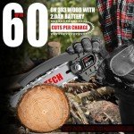 Gardtech Mini Chainsaw Cordless 4&6 ", Battery Powered Chain Saw Handheld Chainsaws with 2023 Upgraded 4 Chains 2 Batteries Good for Olders, DIYer, Gardeners Continuously 2 Hours Work