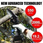 Gardtech Mini Chainsaw Cordless 4&6 ", Battery Powered Chain Saw Handheld Chainsaws with 2023 Upgraded 4 Chains 2 Batteries Good for Olders, DIYer, Gardeners Continuously 2 Hours Work