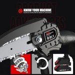 Gardtech Mini Chainsaw Cordless 4&6 ", Battery Powered Chain Saw Handheld Chainsaws with 2023 Upgraded 4 Chains 2 Batteries Good for Olders, DIYer, Gardeners Continuously 2 Hours Work