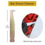 Halbeira 3Pcs Bar Groove Cleaner Chain Saw Guide Bar Rail Trough Cleaner Cleaning Tool Carbon Steel Cleaners for Most Chainsaw,3.94x0.59in Guide Bar Chainsaw Cleaner
