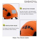 UNINONA Forestry Safety Helmet with Face Shield and Ear Muffs Chainsaw Helmet Forestry Garden Mowing Logging Arborist Tree Cutting Tree Climbing Work OSHA Hard Hats(S92 Orange+Earmuff+Shiled)