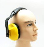 Safety EarMuffs Yellow Adjustable Headband Noise Reduction