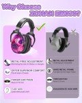 ZOHAN EM030 Kids Ear Protection Safety Ear Muffs for Concerts, Fireworks, Air Shows, Upgraded Adjustable Noise Reduction Hearing Protectors for Children Have Sensory Issues - Nebula Print