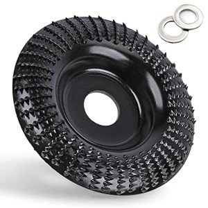 BLEKOO Angle Grinder Wood Carving Disc Set, for 4" or 4 1/2" Angle Grinder with 5/8" Arbor, Wood Shaper Carving Disc for Angle Grinder Attachments, Stump Grinder Teeth, Wood Shaping Tools