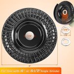 BLEKOO Angle Grinder Wood Carving Disc Set, for 4" or 4 1/2" Angle Grinder with 5/8" Arbor, Wood Shaper Carving Disc for Angle Grinder Attachments, Stump Grinder Teeth, Wood Shaping Tools