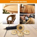 BGTEC Premium Wood Carving Disc Grinder Wheel Disc for Angle Grinder,3pcs 4" 100MM (Plane+Beveled+Arc) Stump Tool Grinding Wheel with 7/8"-5/8" Arbor for Cutting Shaping Grinding.