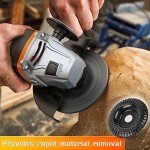 BLEKOO Angle Grinder Wood Carving Disc Set, for 4" or 4 1/2" Angle Grinder with 5/8" Arbor, Wood Shaper Carving Disc for Angle Grinder Attachments, Stump Grinder Teeth, Wood Shaping Tools