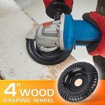 BLEKOO Angle Grinder Wood Carving Disc Set, for 4" or 4 1/2" Angle Grinder with 5/8" Arbor, Wood Shaper Carving Disc for Angle Grinder Attachments, Stump Grinder Teeth, Wood Shaping Tools