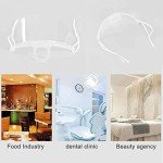 1 Box (10 Pieces) Face Shield Completely Transparent Spit Guard Mouth Shield Anti-Fog Reusable Face Covering Mask great for Events, Restaurants, Nail Salons, Food, Chef, Dentist, Spa and More