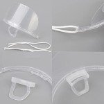 1 Box (10 Pieces) Face Shield Completely Transparent Spit Guard Mouth Shield Anti-Fog Reusable Face Covering Mask great for Events, Restaurants, Nail Salons, Food, Chef, Dentist, Spa and More