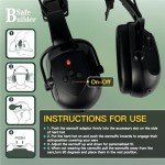 SAFEBUILDER Forestry Chainsaw Tree Work Safety Helmet Vented Hard Hats w/Visor Bluetooth Ear Muffs Face Shield Outdoor Hardhats Vented ANSI Z89.1 (Matte Black Hat+ICV+BTE+Clear Face Shield)