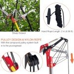 Pole Saws for Tree Trimming, 7.3-27 ft Tree Pruner Manual Pole Saw, Extendable Long Branch Trimmer Tree Pole Pruner Saw Blades and Scissors Set for Pruning Palms and Shrubs